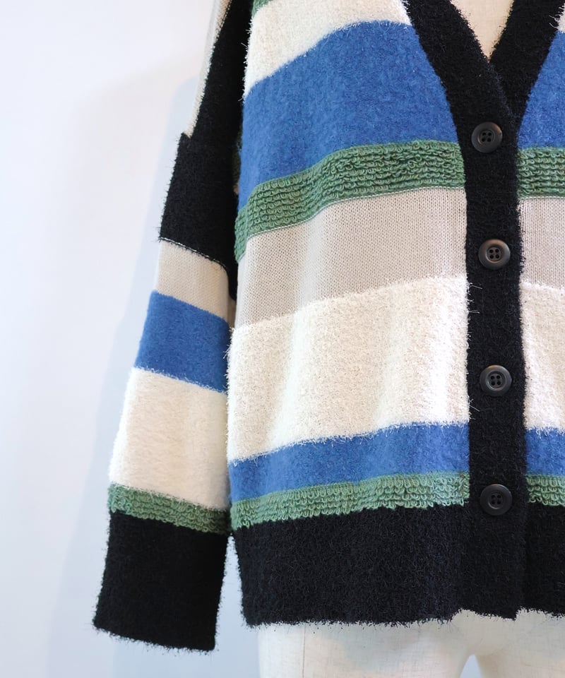 etre relie】カラフルボーダーニットカーディガン 157909 | etre relie