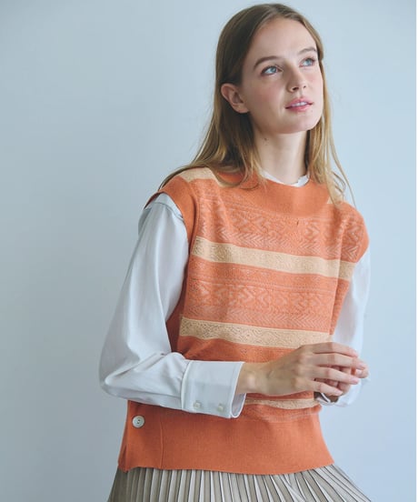 エトレリー（etre relie）/【etre relie】ノルディックジャガードニットベスト CATEGORY ベスト | etre relie