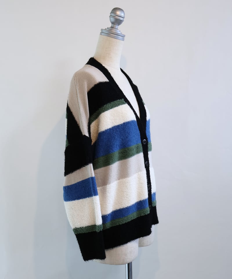 etre relie】カラフルボーダーニットカーディガン 157909 | etre relie