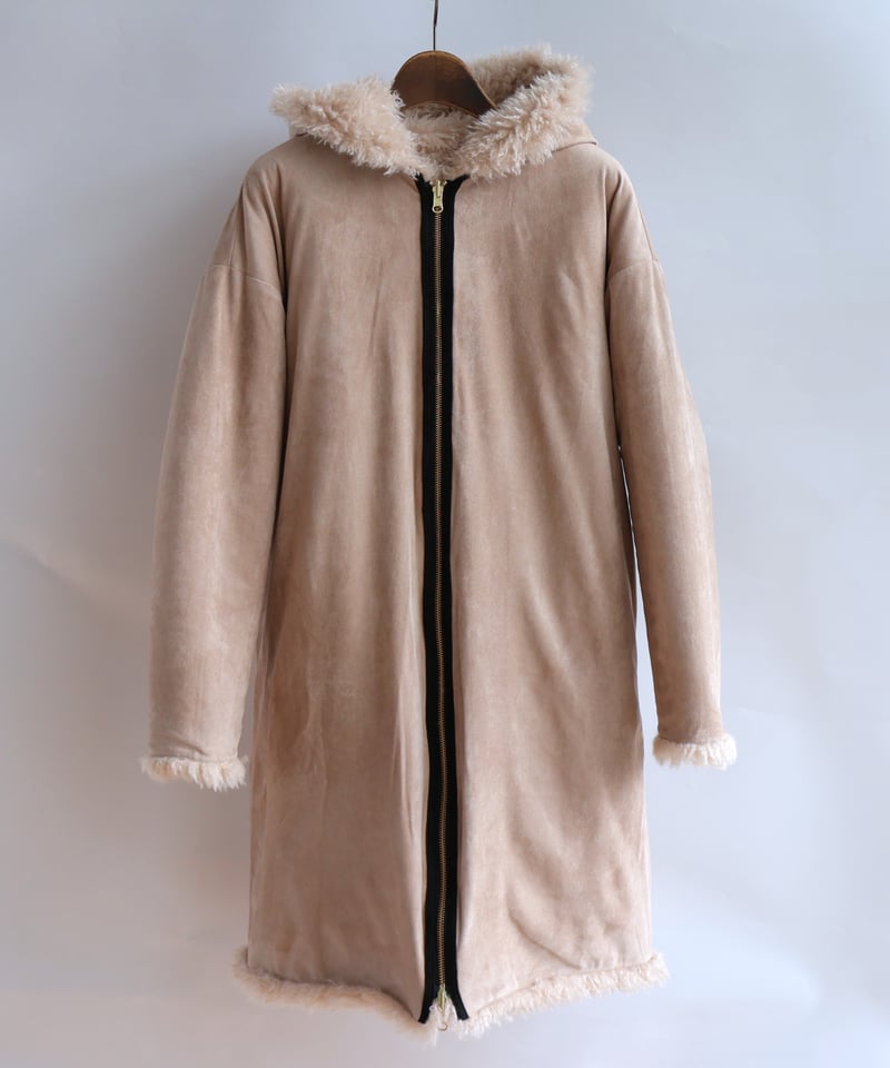 etre relie】 クリンクルファーリバーシブルコート 159107 | etre relie