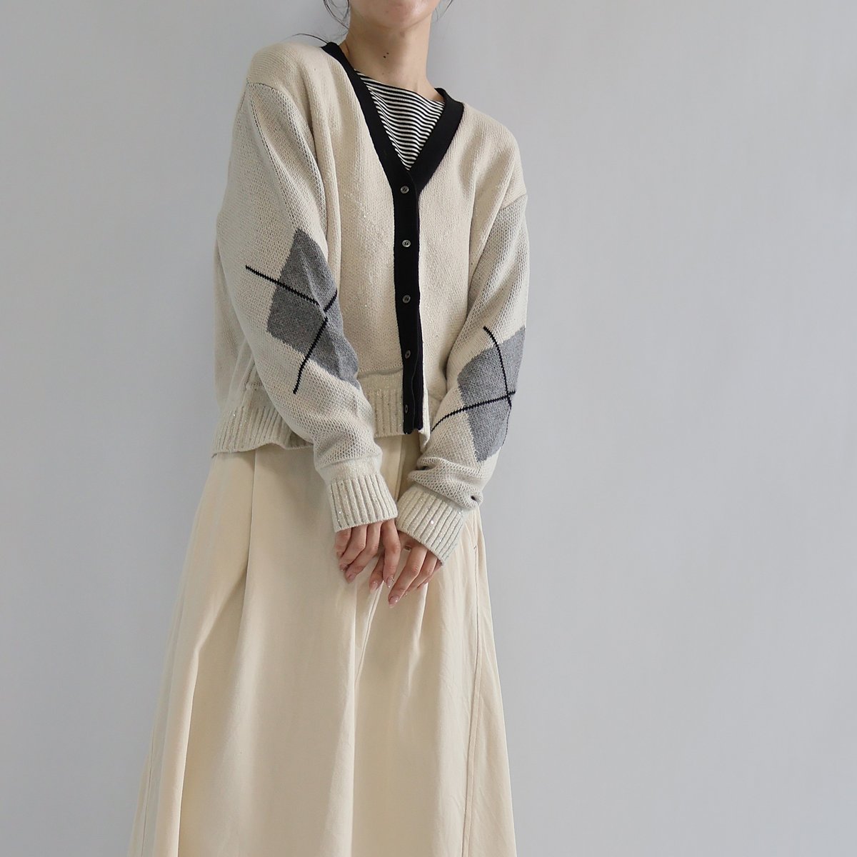 etre relie】アーガイルカーディガン 159907 | etre relie