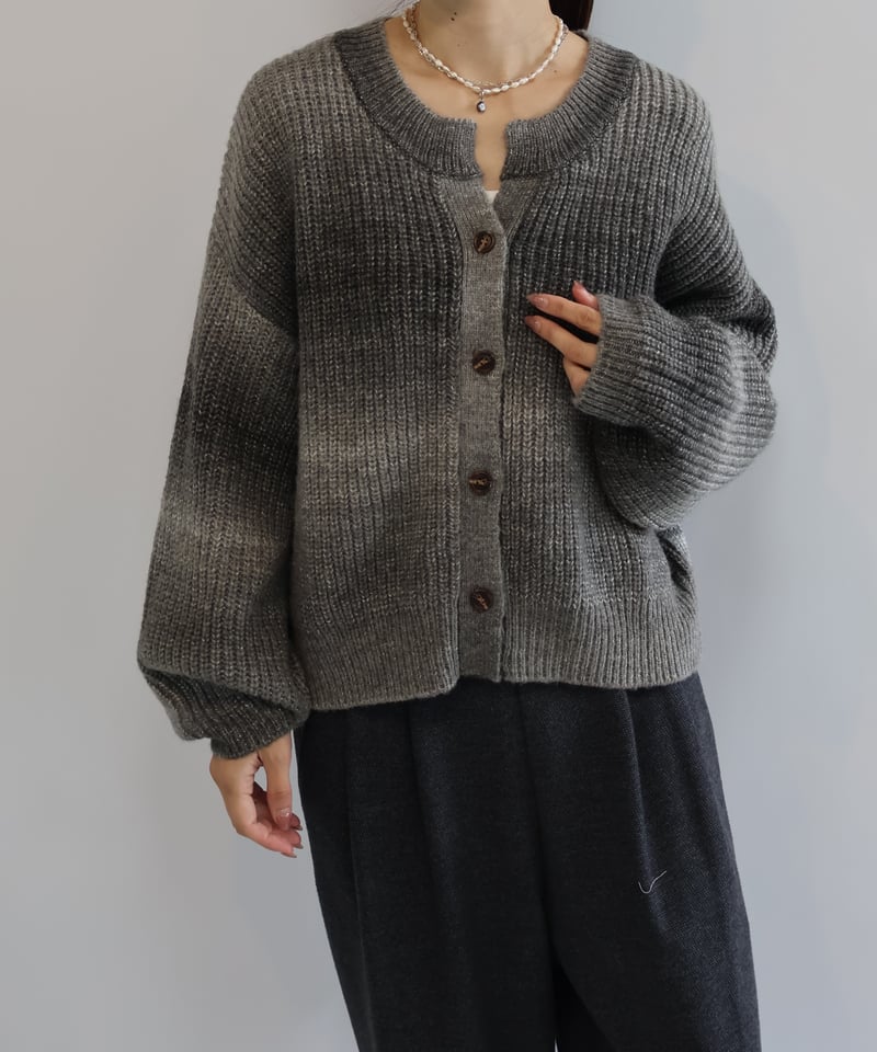 etre relie】 スペースダイニットカーディガン 159915 | etre relie