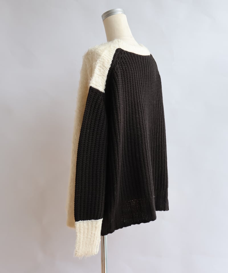 etre relie】シルクシャギーコンビカーディガン 159906 | etre relie