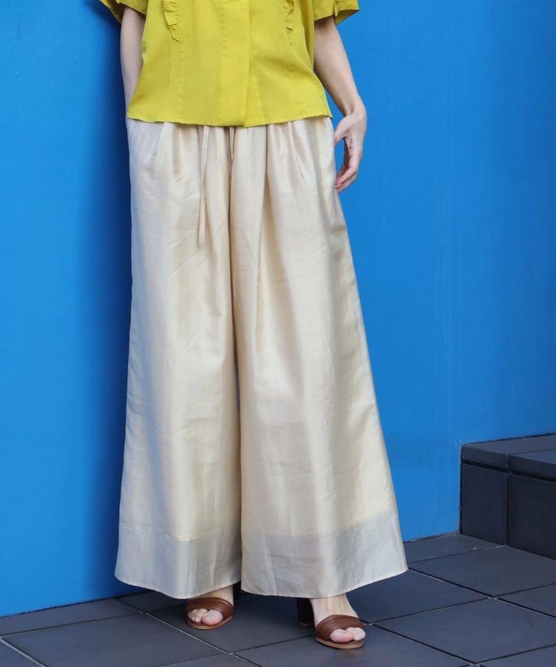 その他 24 etre relie】セミシアーウエストリブワイドパンツ. 153405