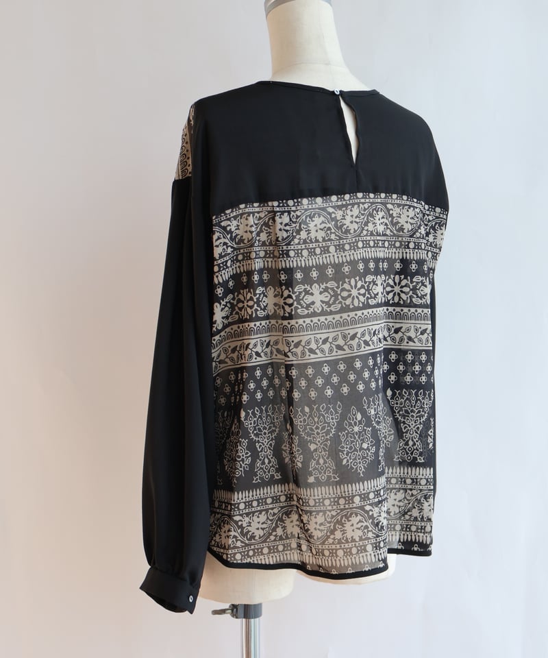 etre relie】 ボヘミアン柄シアーブラウス 157311 | etre relie
