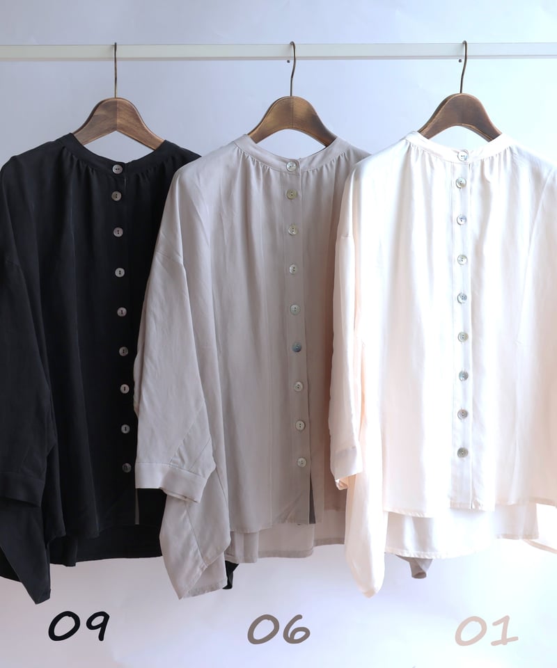 etre relie】キュプラレーヨン前あきブラウス 157304 | etre relie