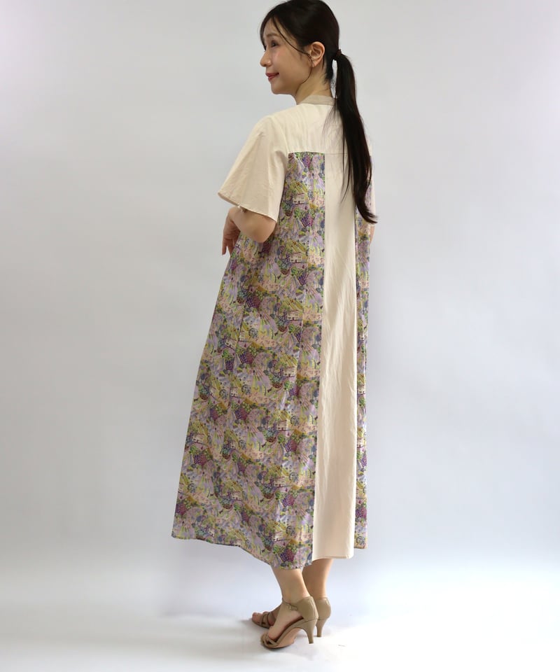 エトレリー　リバティ　ロングワンピース　etre relie ✕LIBERTY etre relie】 リバティシャツワンピース 167603 | etre relie