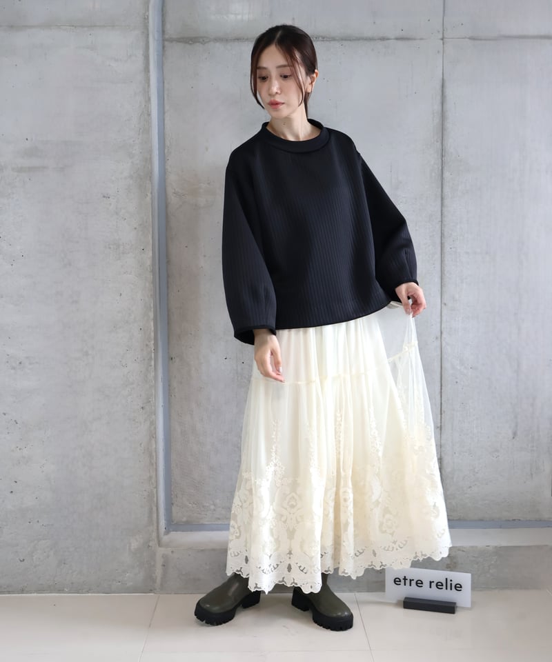 etre relie】チュールエンブロイダリースカート 149508 | etre relie