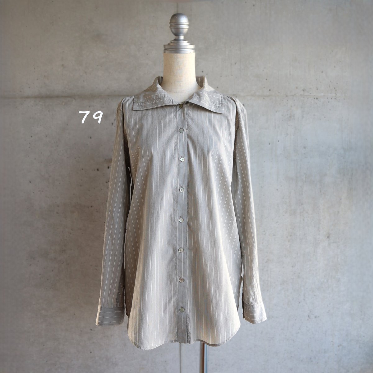 etre relie】ストライプスタンドシャツ / 151308 | etre relie