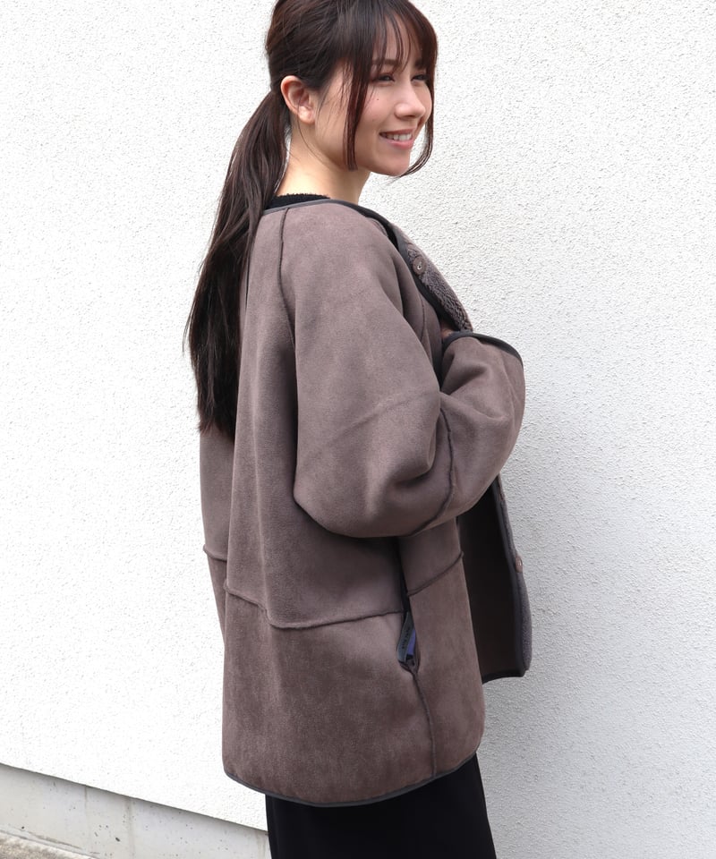 etre relie】 フェイクムートンリバーシブルジャケット / 159102 | etr