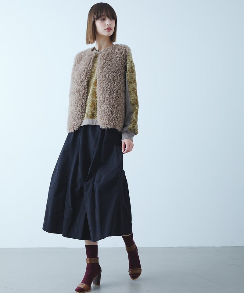 etre relie】フェイクムートンボンディングベスト / 157204 | etre r