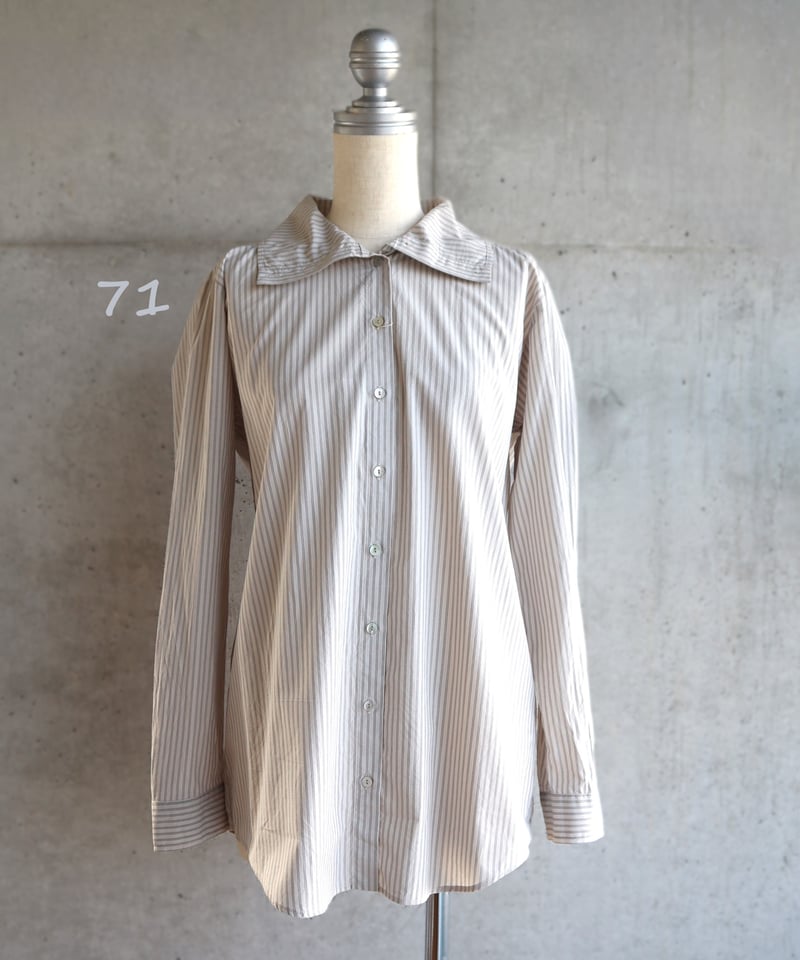 etre relie】ストライプスタンドシャツ / 151308 | etre relie