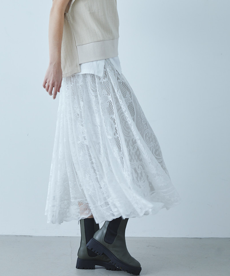 etre relie】 レースボリュームスカート 157518 | etre relie