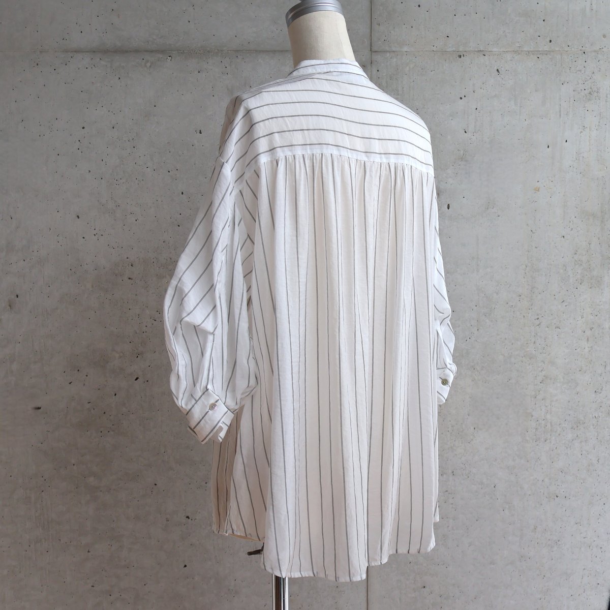 etre relie】シアーストライプ7分袖ブラウス. 153319 | etre relie