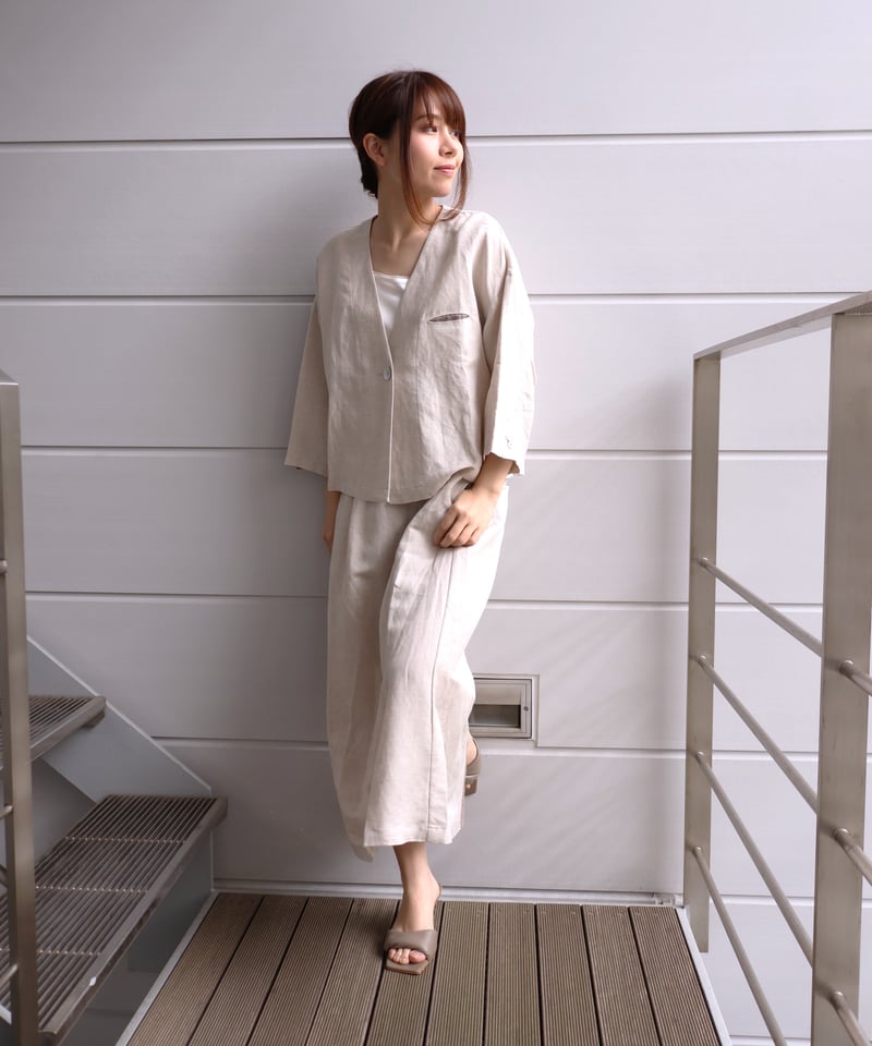 etre relie 麻ローンショートジャケット etre relie】麻ローンショートJK. 153209 | etre relie
