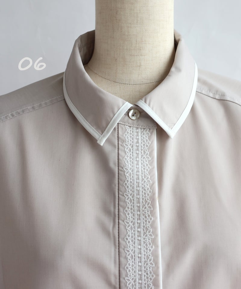 etre relie】前立てレース刺繡シャツ / 159305 | etre relie
