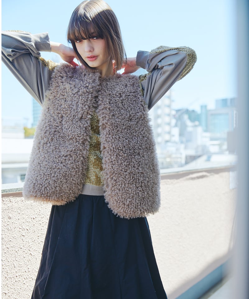 エトレリー（etre relie）/【etre relie】フェイクムートンボンディングベスト etre relie】フェイクムートンボンディングベスト / 157204 | etre r