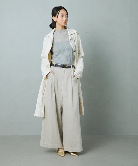 RE LEAN アイボリー ワイドパンツ 36 Re:EDIT パンツ 「2025 SUMMER COLLECTION」「低身長/高身長