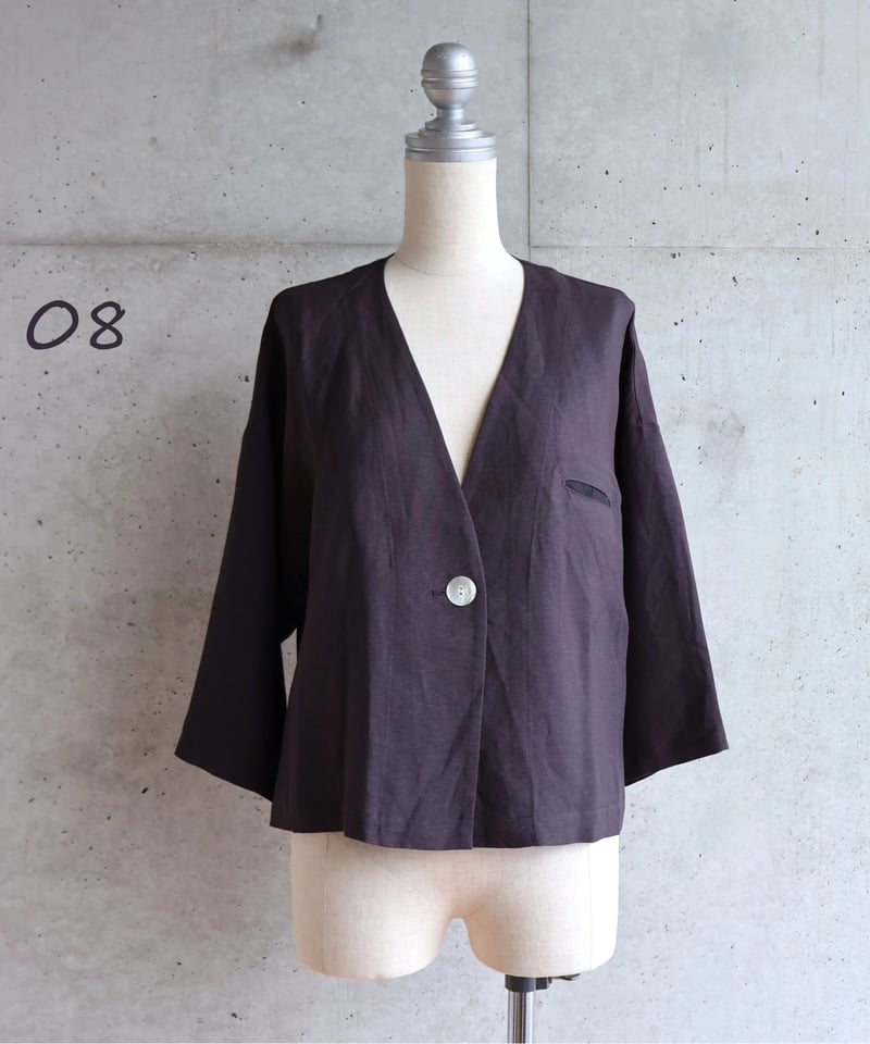 etre relie 麻ローンショートジャケット etre relie】麻ローンショートJK. 153209 | etre relie