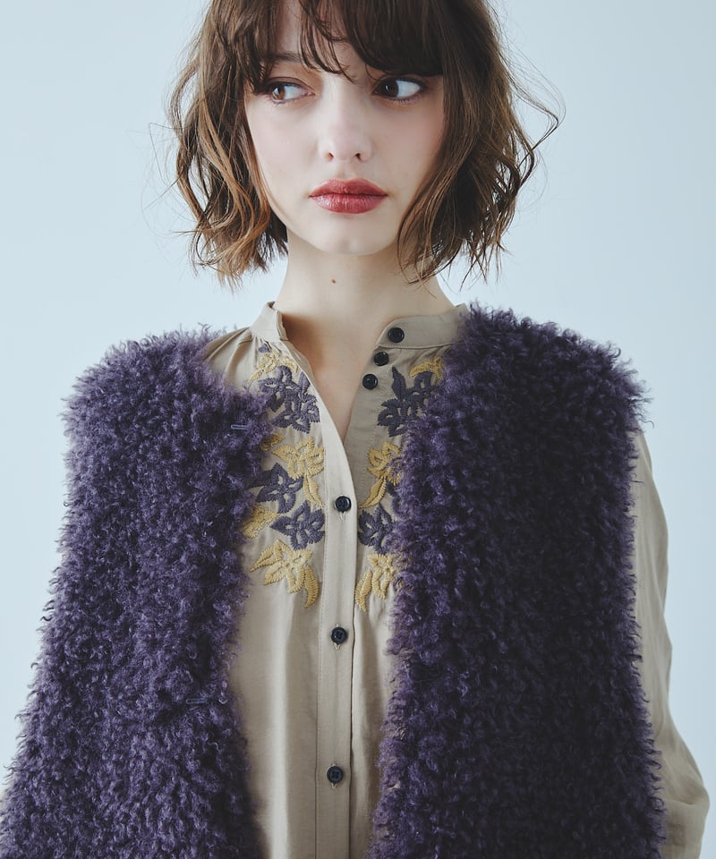 etre relie】フェイクムートンボンディングベスト / 157204 | etre r