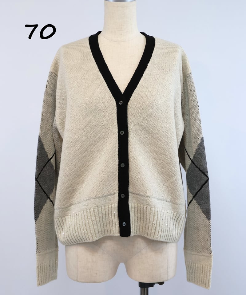 etre relie】アーガイルカーディガン 159907 | etre relie