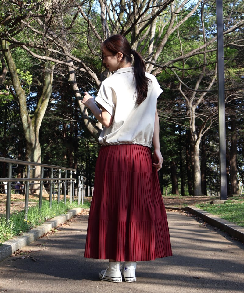 etre relie】消しプリーツティアードスカート 147509 | etre relie