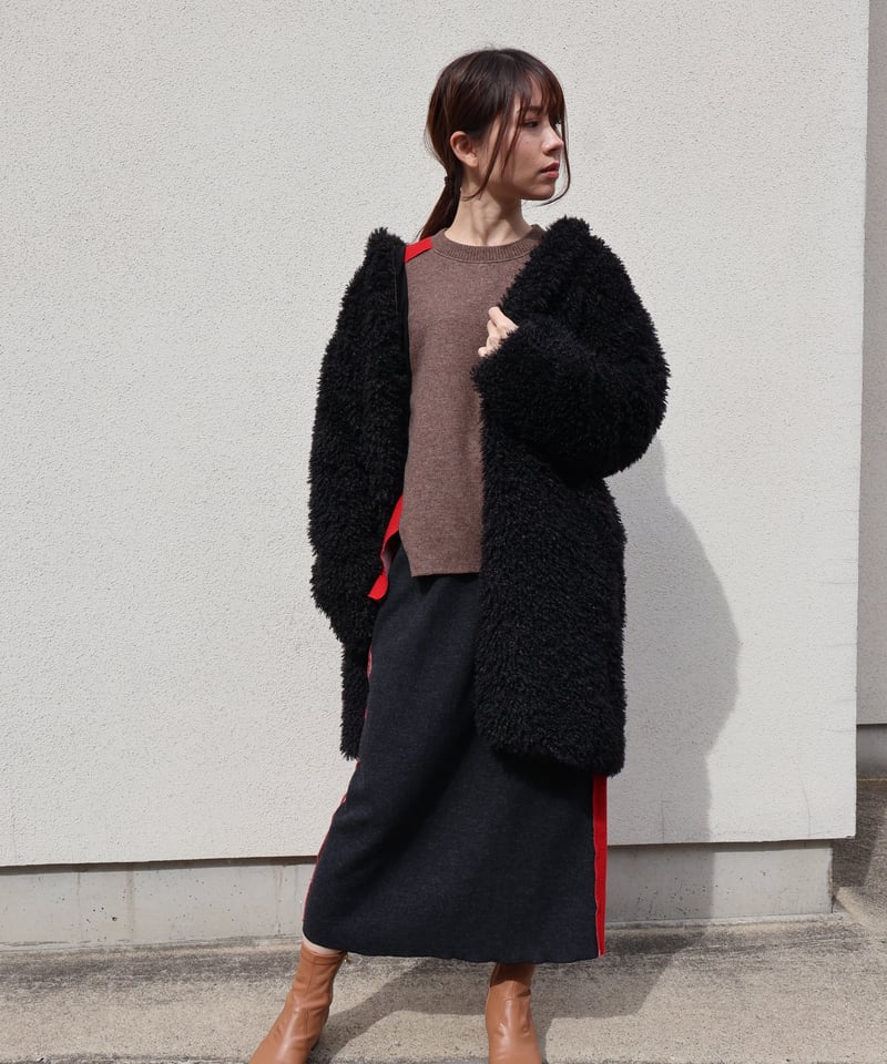 etre relie】 クリンクルファーリバーシブルコート 159107 | etre relie