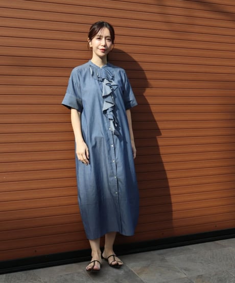 etre relie LIBERTY 花柄 七分袖 ノーカラー ワンピース F CATEGORY ワンピース | etre relie