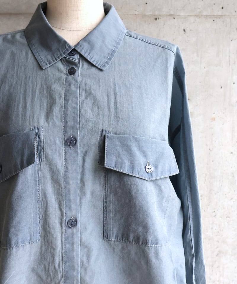 etre relie】綿ナイロンデニムライクシャツ / 151309 | etre relie