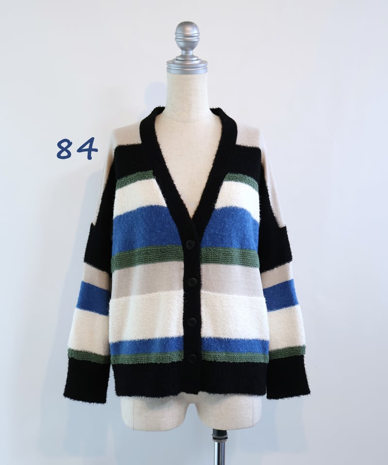 etre relie】カラフルボーダーニットカーディガン 157909 | etre relie