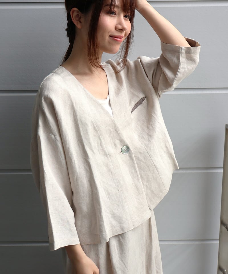etre relie 麻ローンショートジャケット etre relie】麻ローンショートJK. 153209 | etre relie