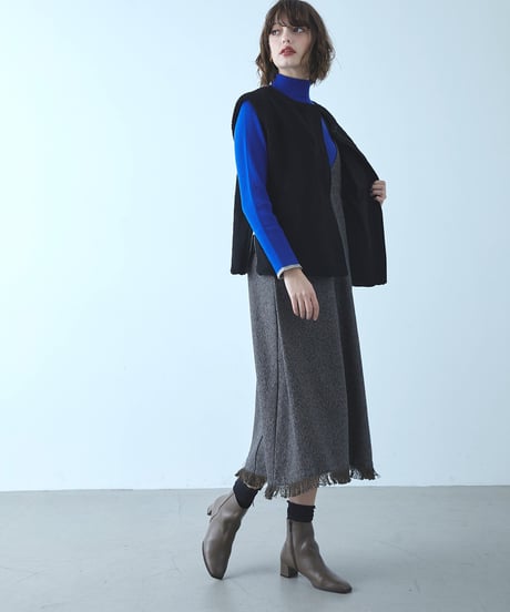美品【REI】麗　ウール ワイドパンツ レースポケット　FREE　日本製 FREAK'S STORE パンツ フラワーレースパンツ/レースワイドパンツ