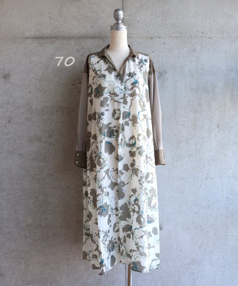花973koibitomisaki大花printAラインTU(BE・GR) 花