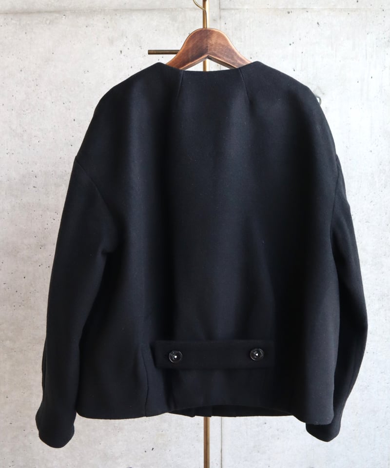 stein／NO COLLAR BELTED JACKET (BLACK)