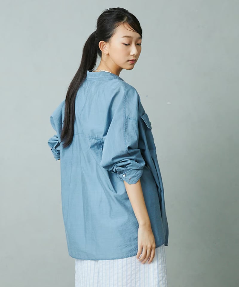 エトレリー（etre relie）/綿ナイロンデニムライクシャツ etre relie】綿ナイロンデニムライクシャツ / 151309 | etre relie
