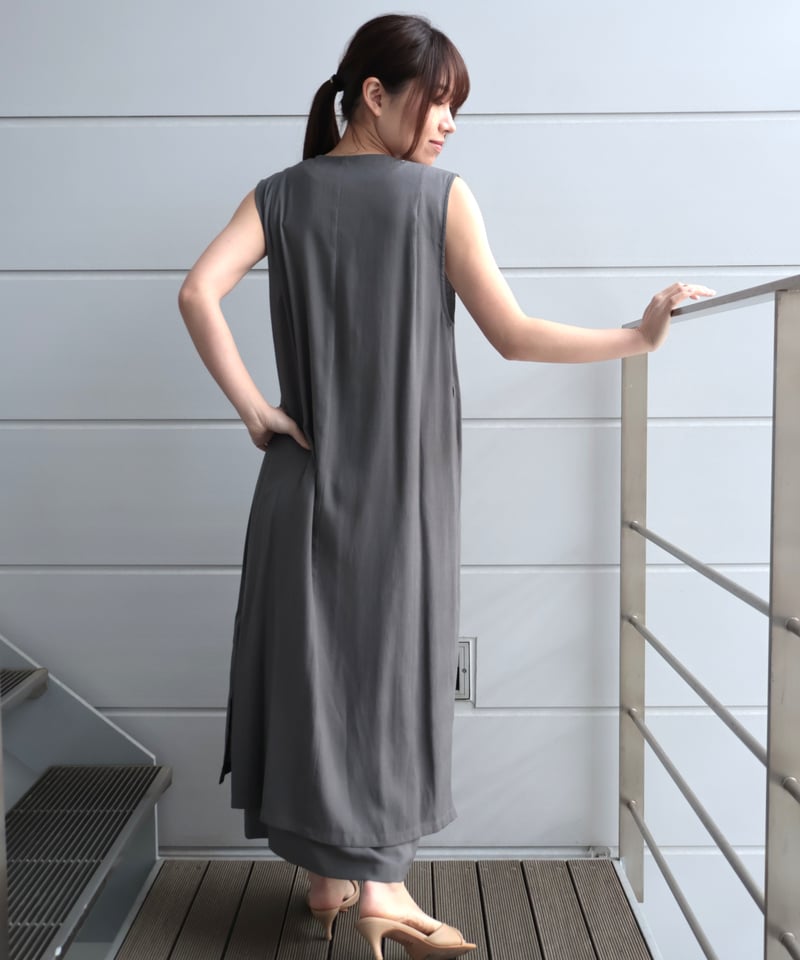 etre relie】 麻混ロングジレ 761206 | etre relie
