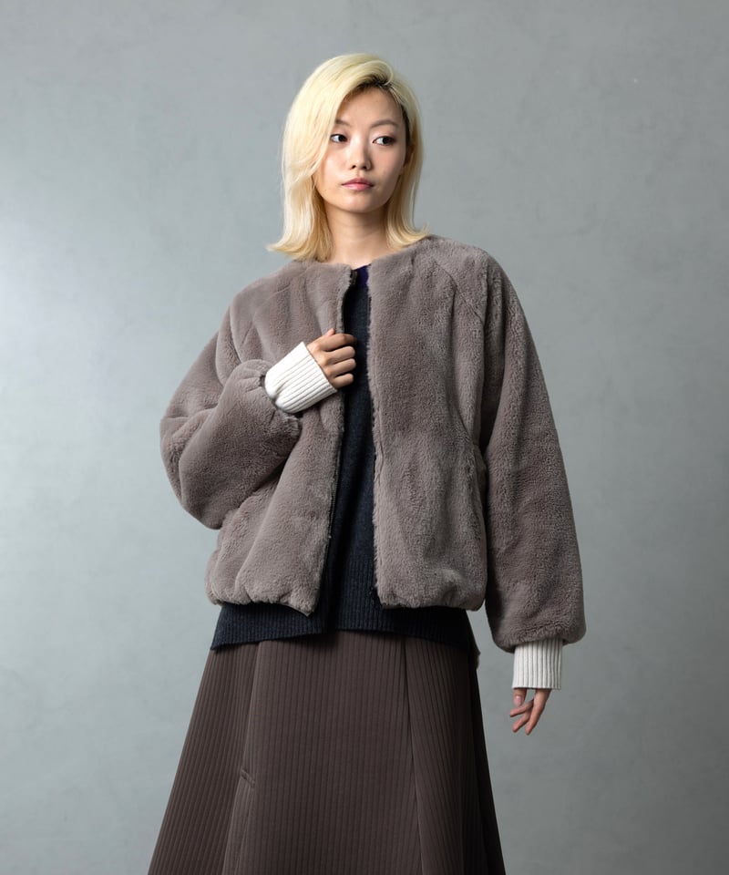 etre relie】リバーシブルフェイクファーブルゾン / 147221 | etre r