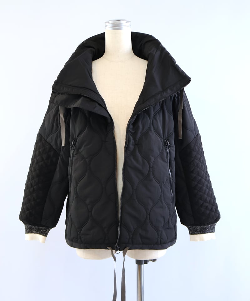 etre relie】 キルティングニットタフタブルゾン / 159201 | etre r