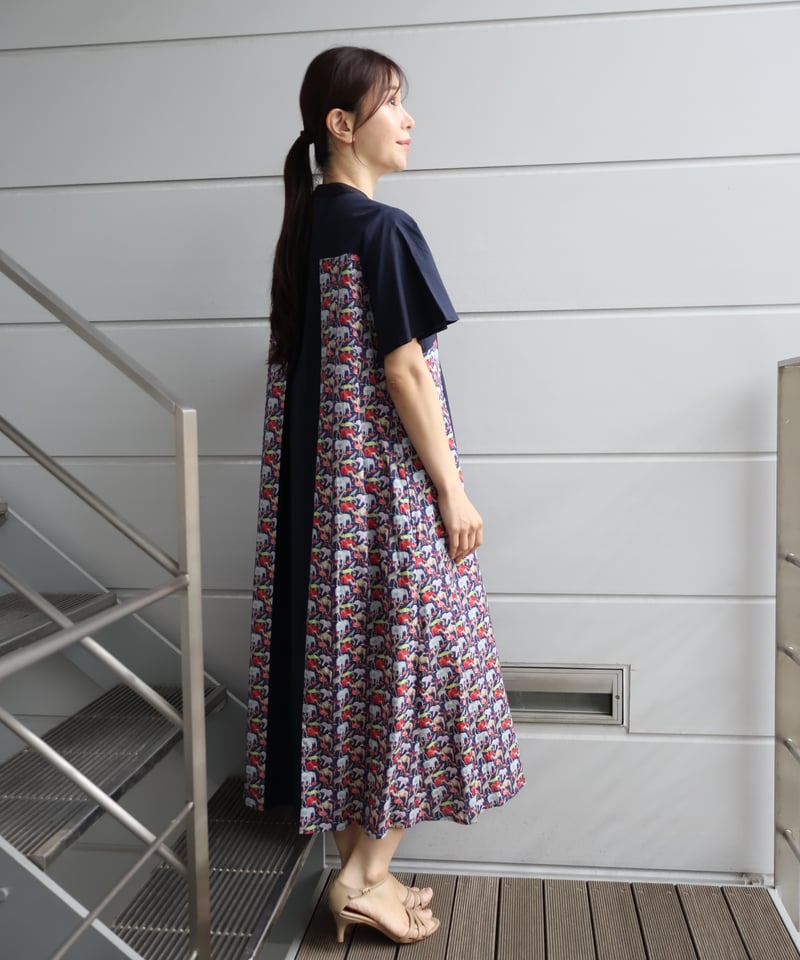 エトレリー　リバティ　ロングワンピース　etre relie ✕LIBERTY etre relie】 リバティシャツワンピース 167603 | etre relie