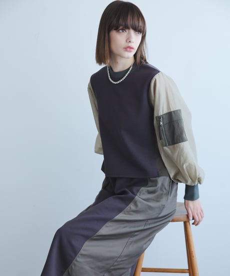 etre relie ポロシャツ ニットベージュ/黒 サイズ38 CATEGORY カットソー | etre relie