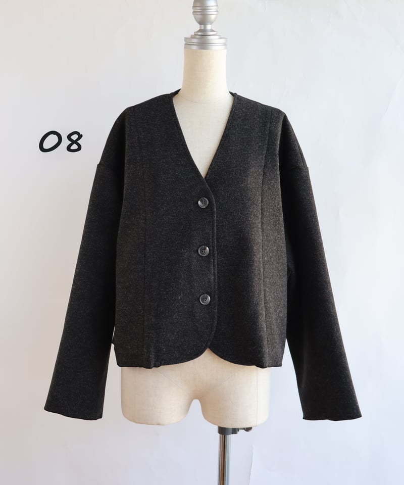 etre relie】ジャージノーカラーワイドジャケット * 159204 | etre