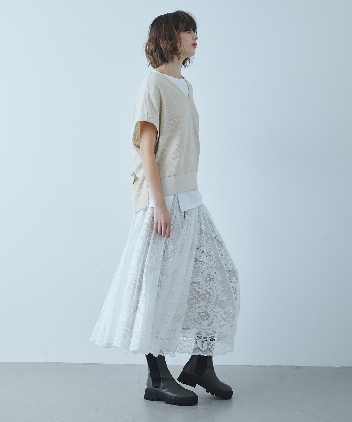etre relie】 レースボリュームスカート 157518 | etre relie