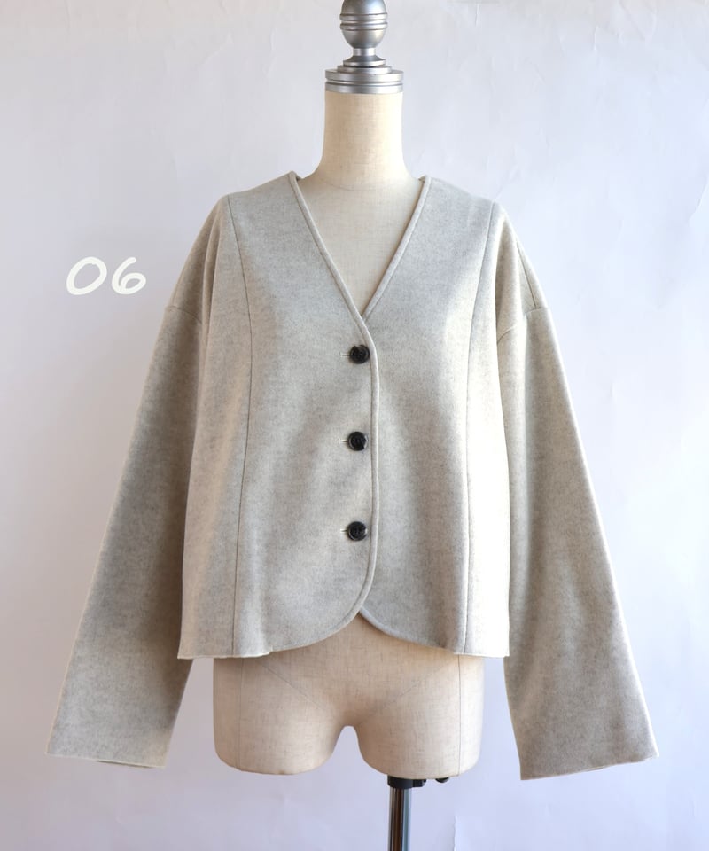 etre relie】ジャージノーカラーワイドジャケット * 159204 | etre