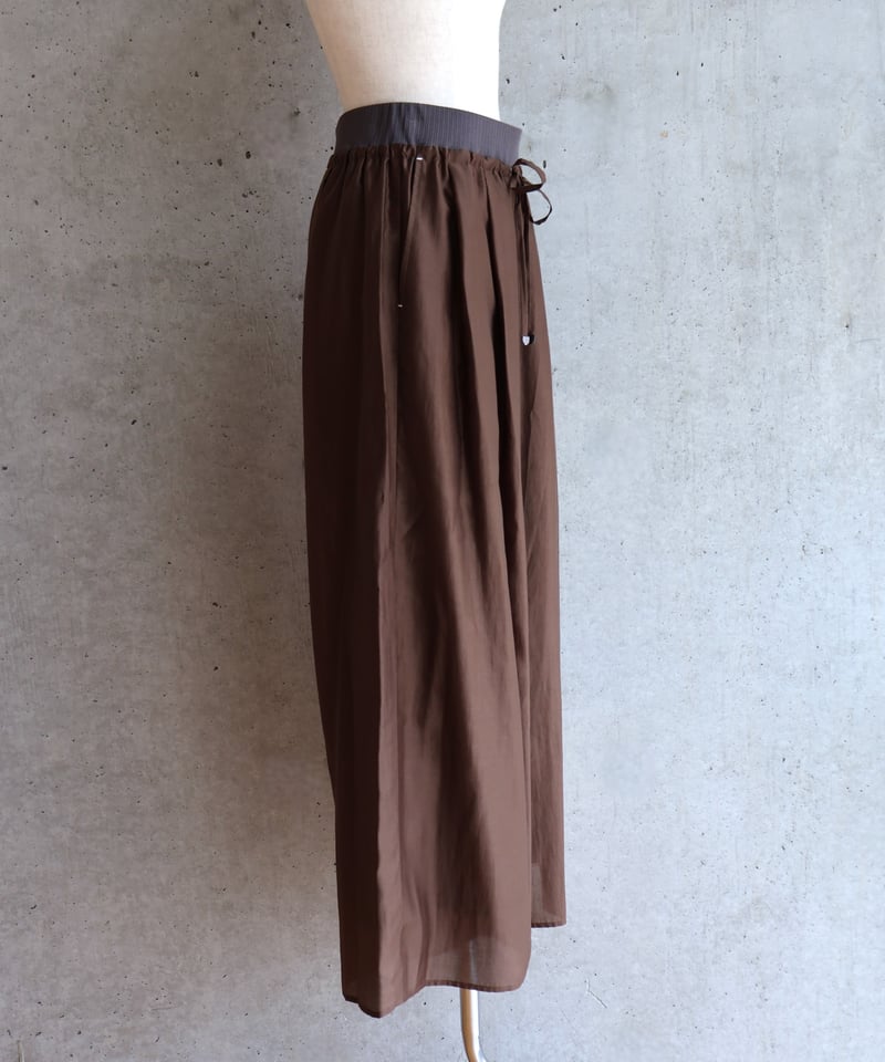 etre relie】セミシアーウエストリブワイドパンツ. 153405