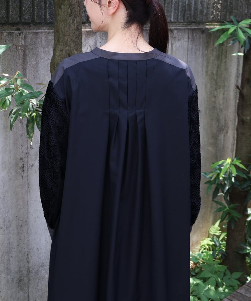 etre relie】千鳥ジャガードコンビワンピース 157614 | etre relie