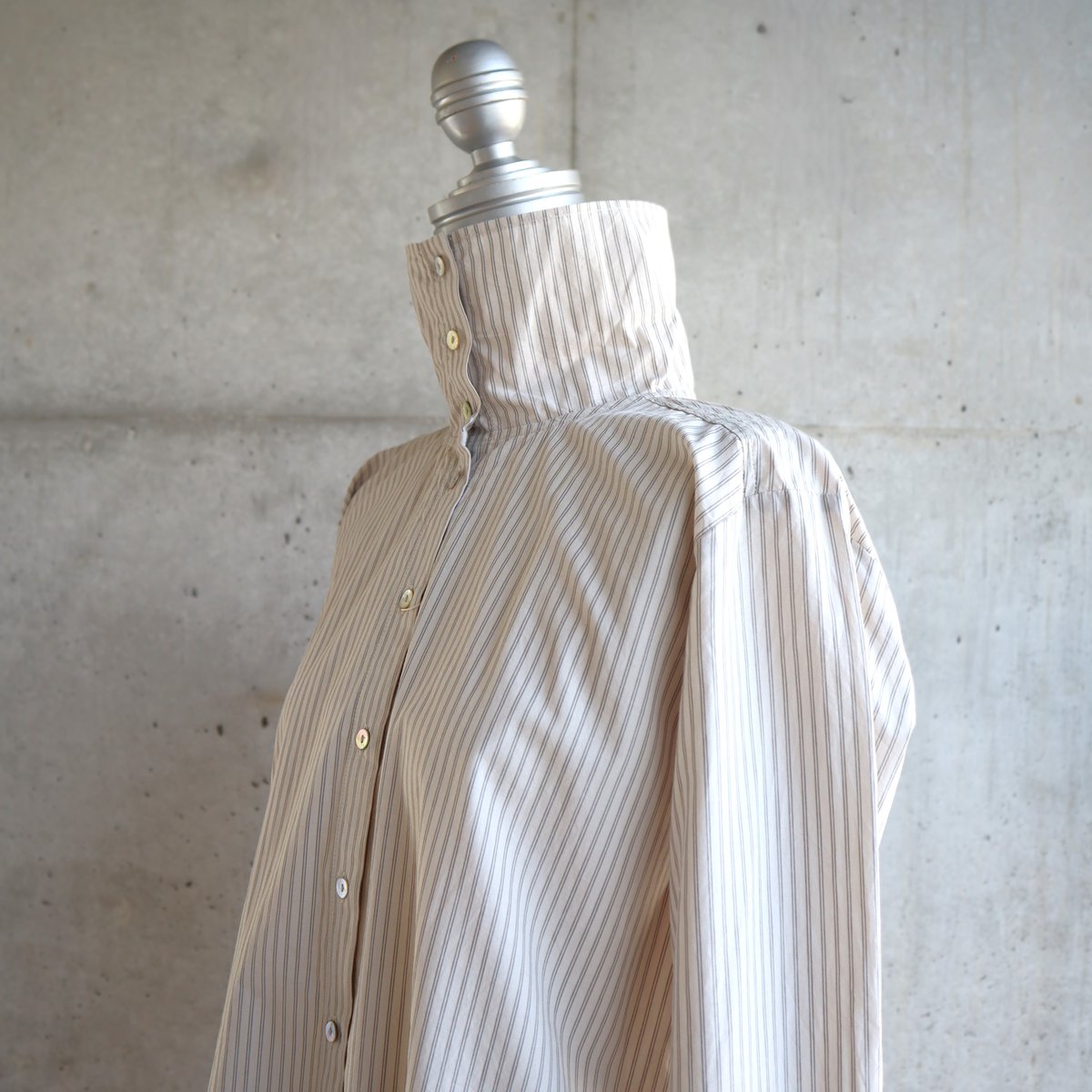 etre relie】ストライプスタンドシャツ / 151308 | etre relie
