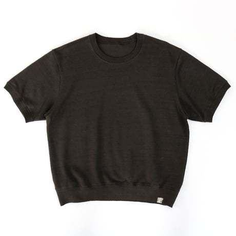 AZ-02-001 リネンコットン プレーティングTシャツ：チャコール