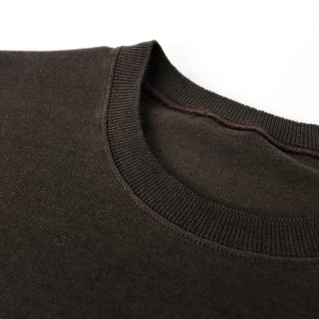 AZ-02-001 リネンコットン プレーティングTシャツ：チャコール
