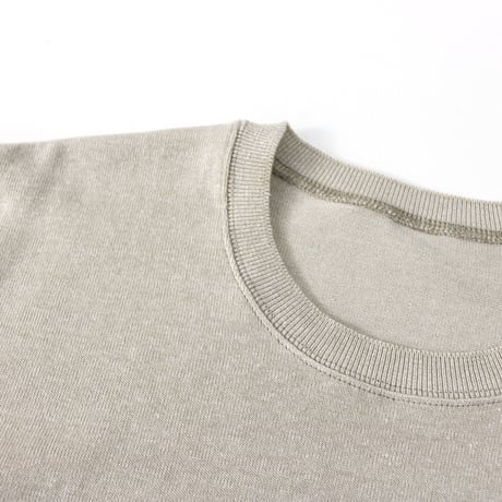AZ-02-001 リネンコットン プレーティングTシャツ：アッシュ