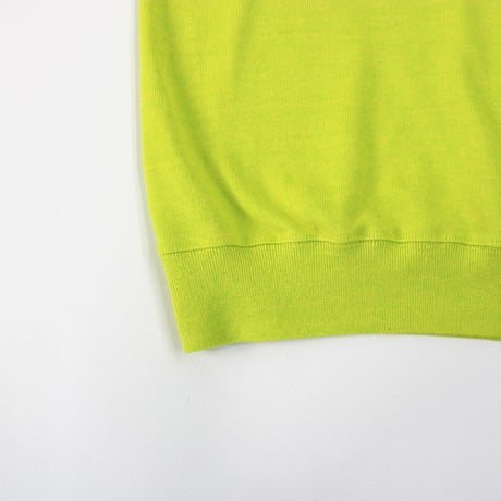 AZ-02-001 リネンコットン プレーティングTシャツ：ライム